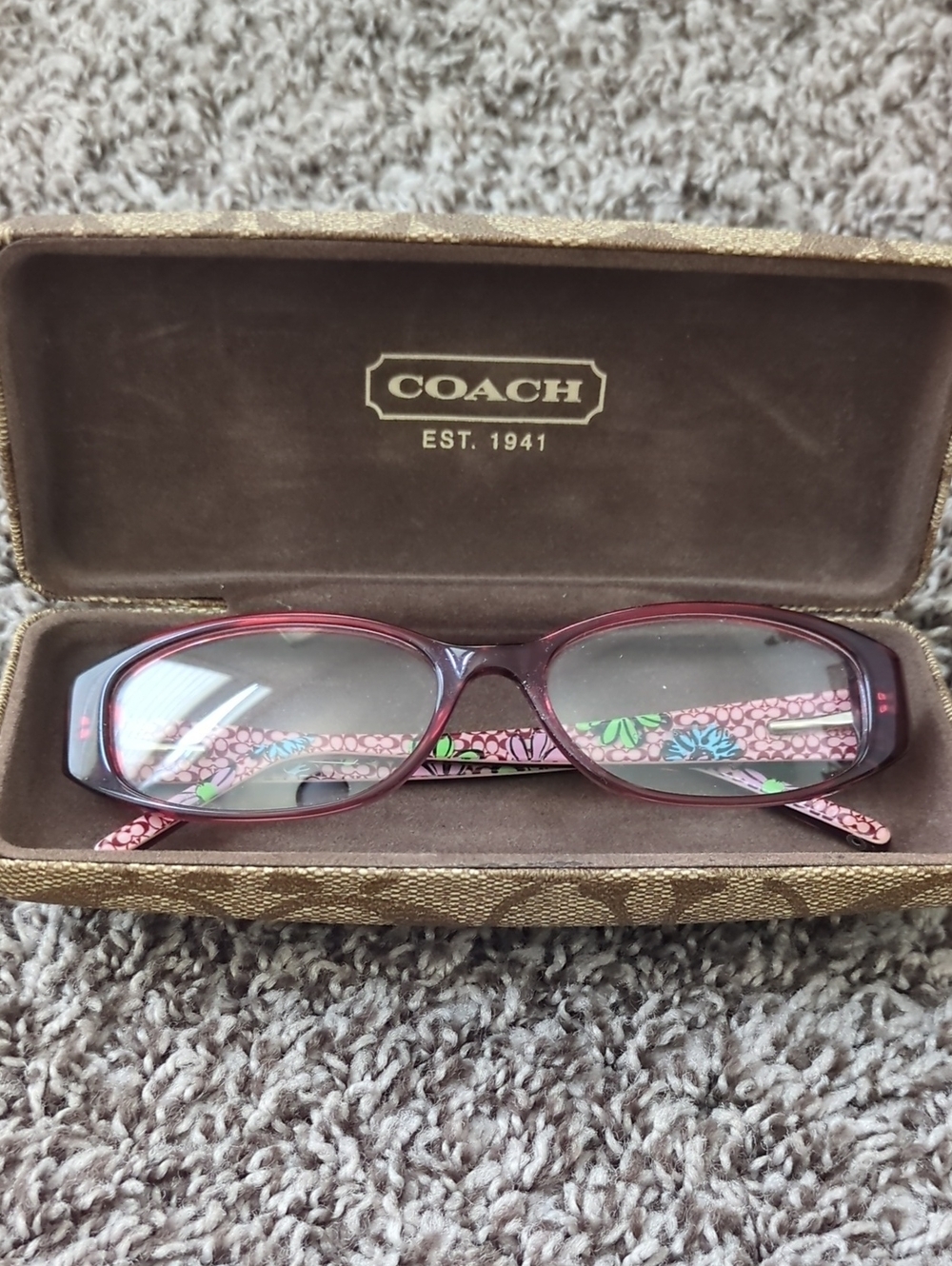 Coach Women's Pink Frame Glasses